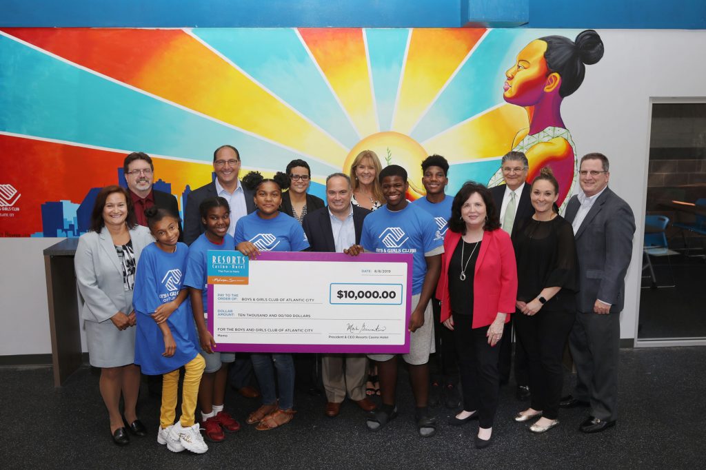 Resorts Casino Hotel Boys & Girls Club Donation