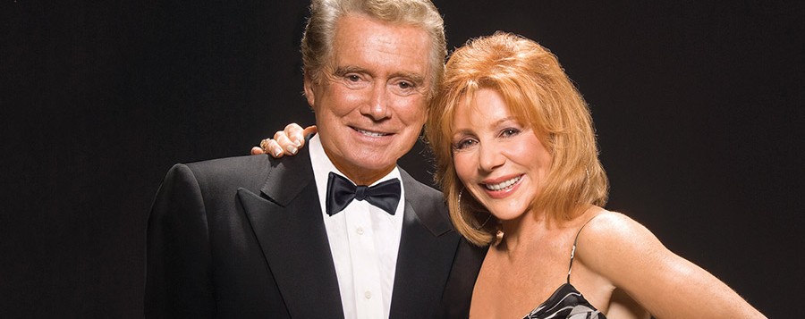 Regis Philbin met charmante, vrouw Joy Philbin 