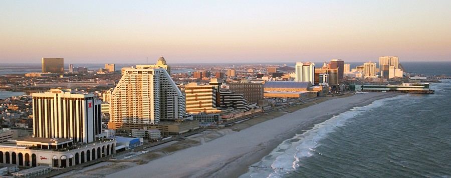 atlantic city boardwalk beach sky view - Resorts Hotel Atlantic City