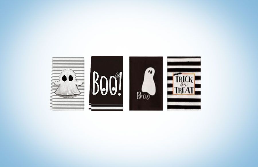 halloween kitchen towels