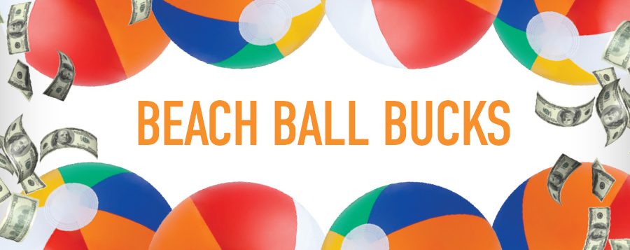 beach ball bucks promotion