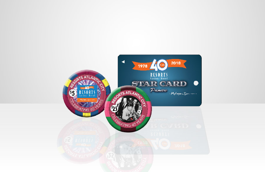 Resorts Casino Chips Card Anniversary