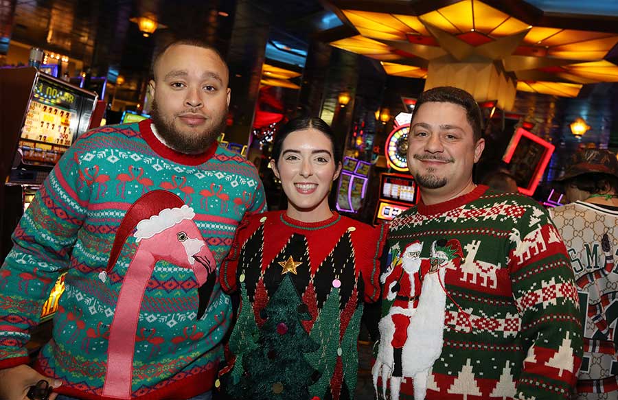 ugly sweater christmas party photos 2022