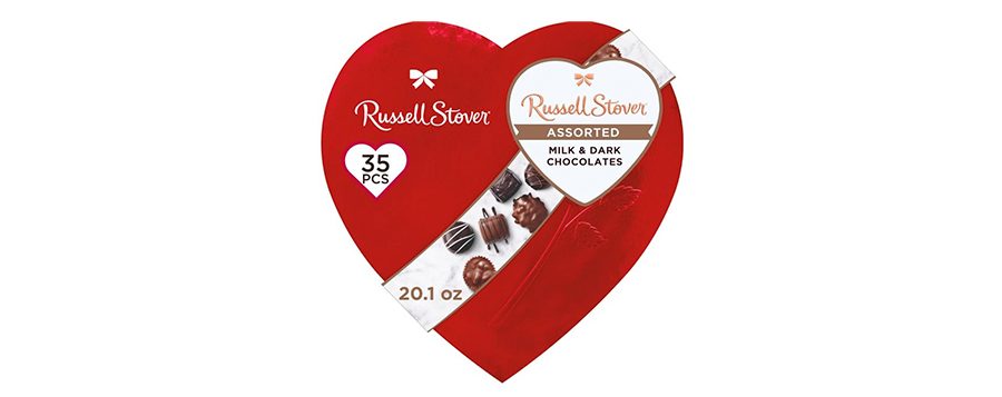 russell stover 35 piece heart chocolate box candy