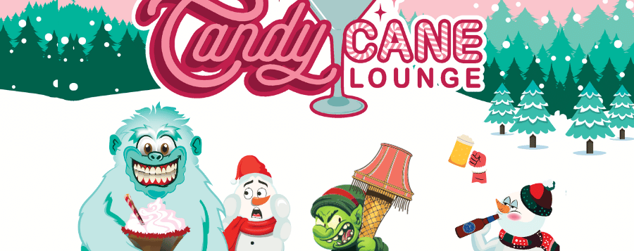 candy cane lounge pop up bar at bar one