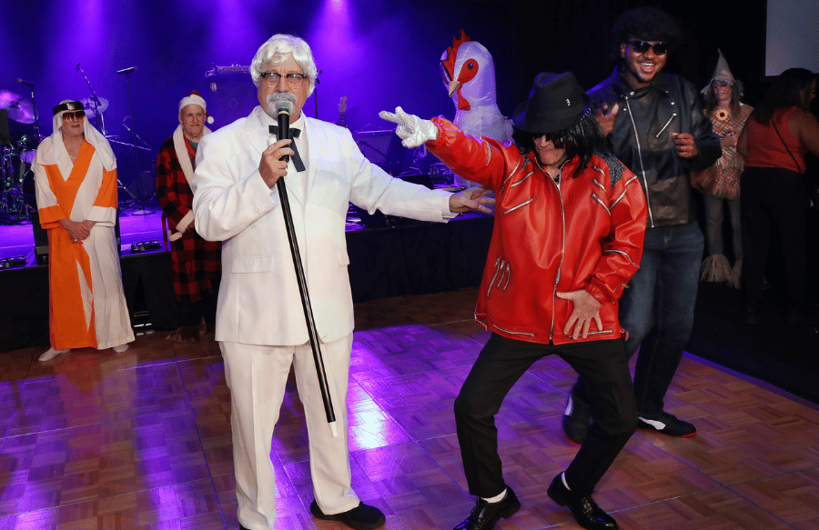 Halloween Party Costume Contest with KFC host and Michael Jackson dancng