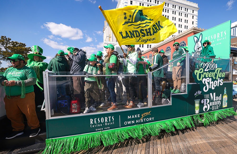 resorts ac boardwalk NJ st patty's parade march 2025