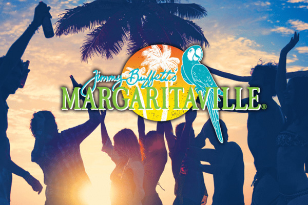 People celebrating at Margaritaville sunset