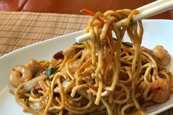 noodles and fried vegetables