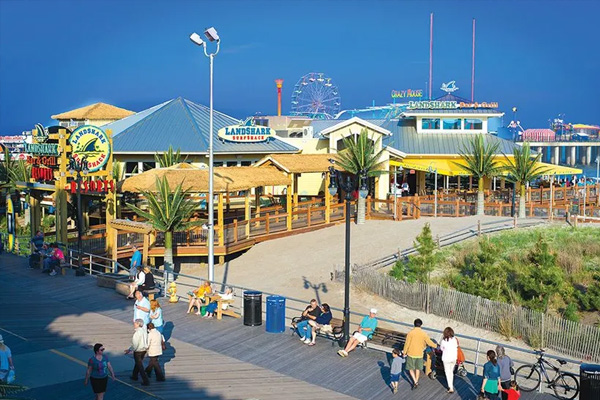 beach and boardwalk in atlantic city