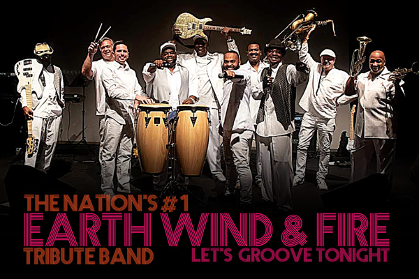 earth wind fire tribute band photo with logo