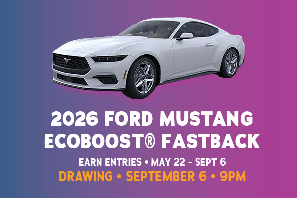 2026 ford mustang car giveaway sweepstake entries may 22-sept 6, drawing sept 6 at 9pm