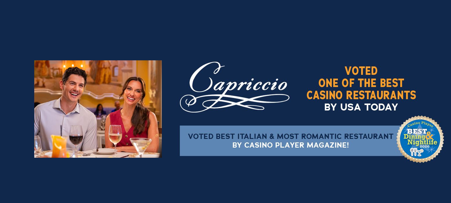 Resorts Casino Hotel Atlantic City Restaurants 2026 capriccio voted best italian & most romantic restaurant by casino player magazine usa today