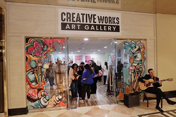creative works art gallery grand opening with live music